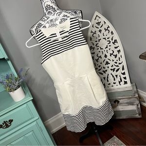 Madewell Sleeveless Stripe Verse Ponte Dress Size Small Wedding Guest